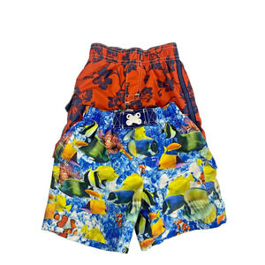 Baby Swim Trunks Size 12-18M Boys Swimsuit Shorts Old Navy & OP Lot 2 Pairs Fish